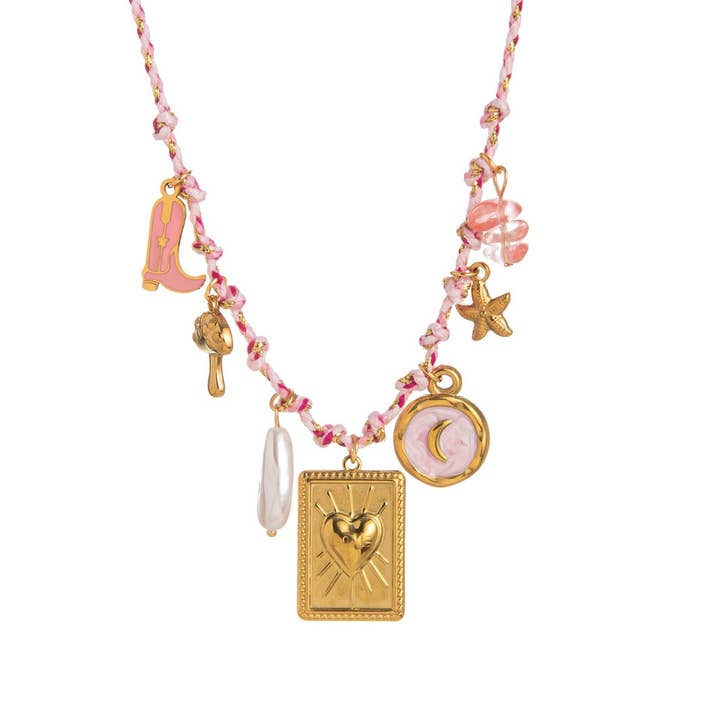 ACCITY - Wholesale Pendant/Charm Necklace - Starfish Pearl Heart Necklace–Dopamine Summer Vibe_CWMM6964