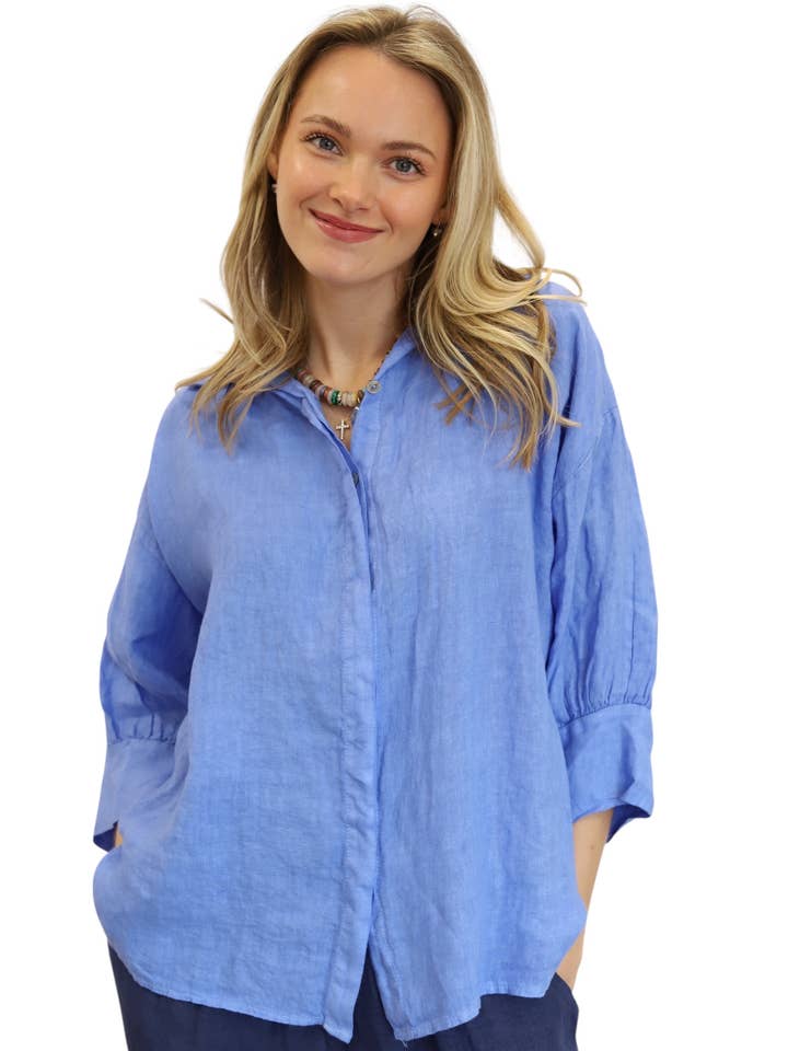 Marcie Linen Blouse for wholesale by DORSEA