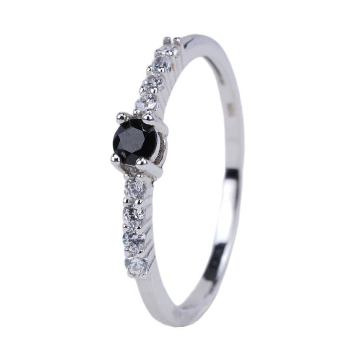 Birthstone Ring - 13 (Onyx) for wholesale by 925 STERLING