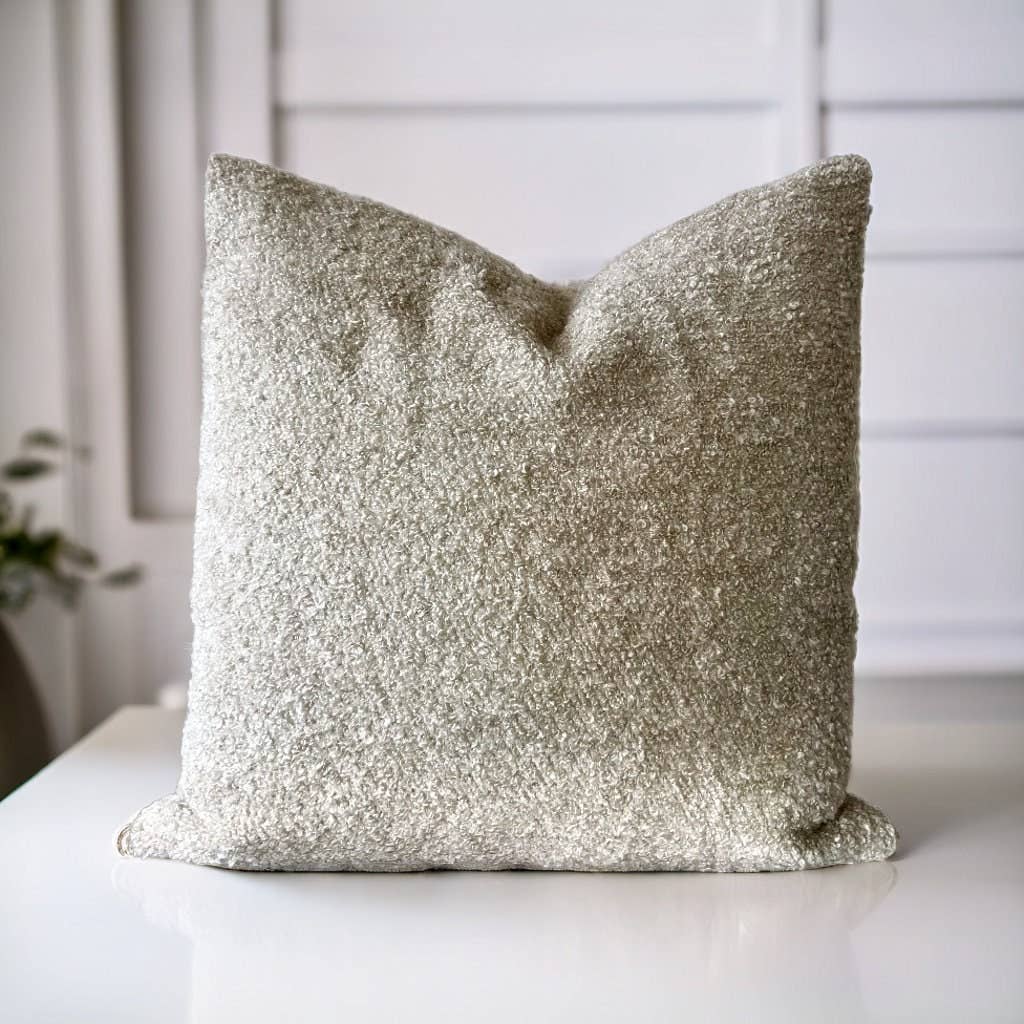 Miliva Home Store - Wholesale Throw Pillow Cover - Beige Boucle Throw Pillow - Soft Cream Boho Cushion5