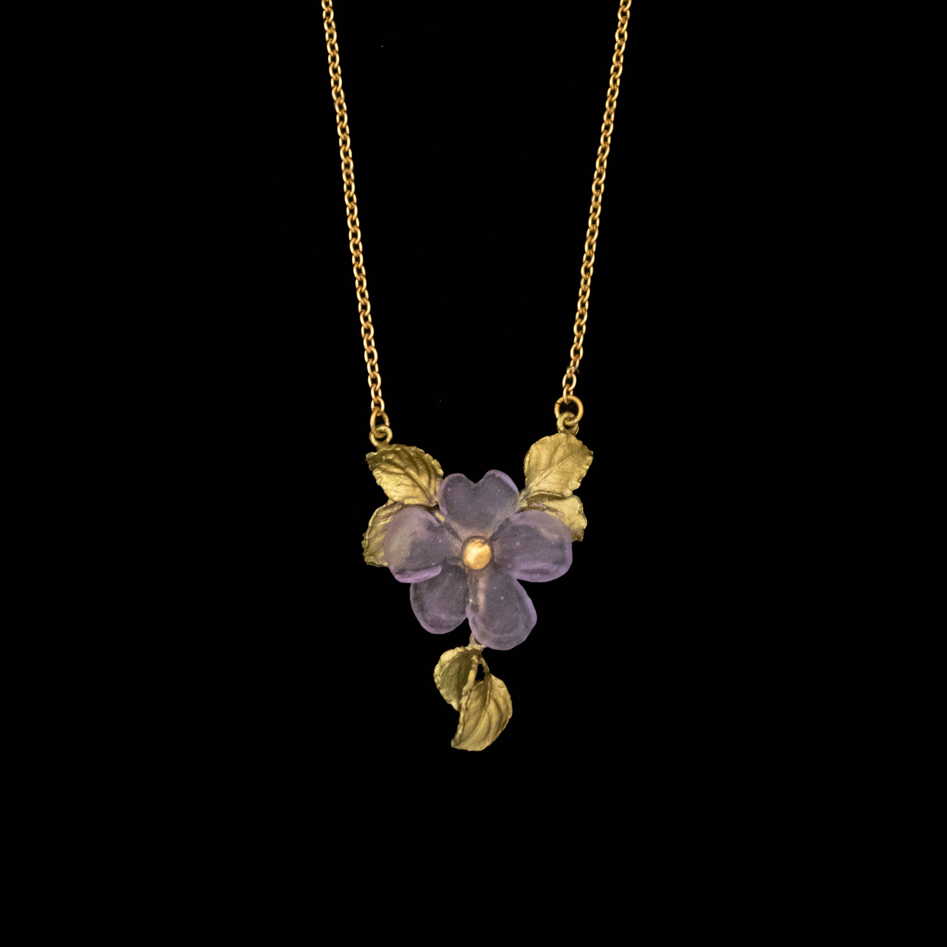 Michael Michaud - Wholesale Pendant/Charm Necklace - Impatiens 16" Adj. Pendant (Purple)0