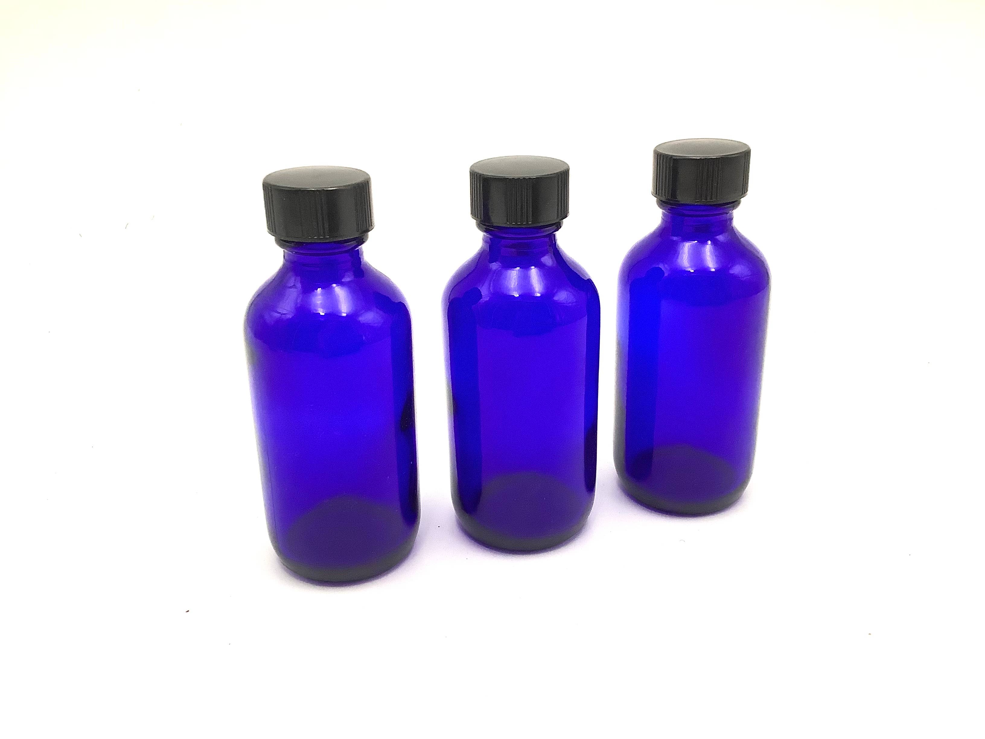 All Little Cute Things - Wholesale Party Favor - Glass Bottles Cobalt Blue Boston 2 oz for DIY Party Favors2