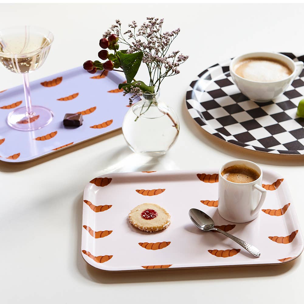 BLU KAT - Wholesale Serving Tray - CROISSANT Peach Serving Tray - 27x20 cm1