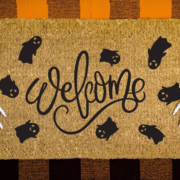 Capacete Welcome Ghosts Halloween por atacado de Wholesale Wood Cuts