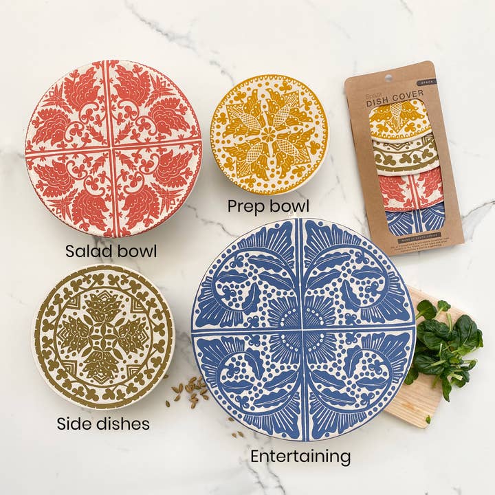 Halo Dish Covers - Wholesale Dish - Dish and Bowl Cover Set of 4 Assorted Sizes Organic Cotton 2