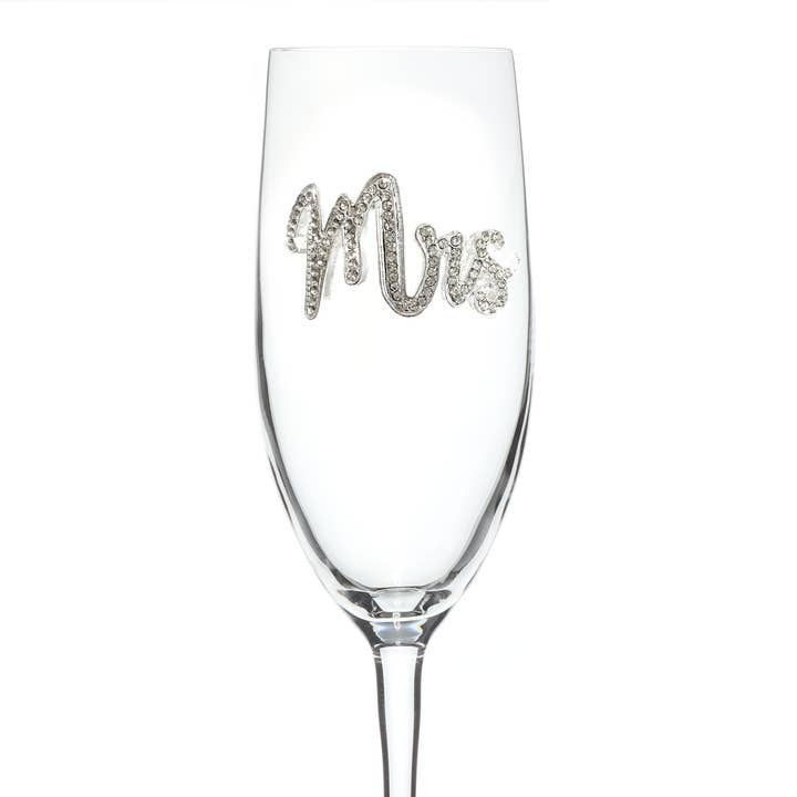 The Queens' Jewels® - Wholesale Champagne Flute - Mrs Jeweled Stemmed Champagne Flute0
