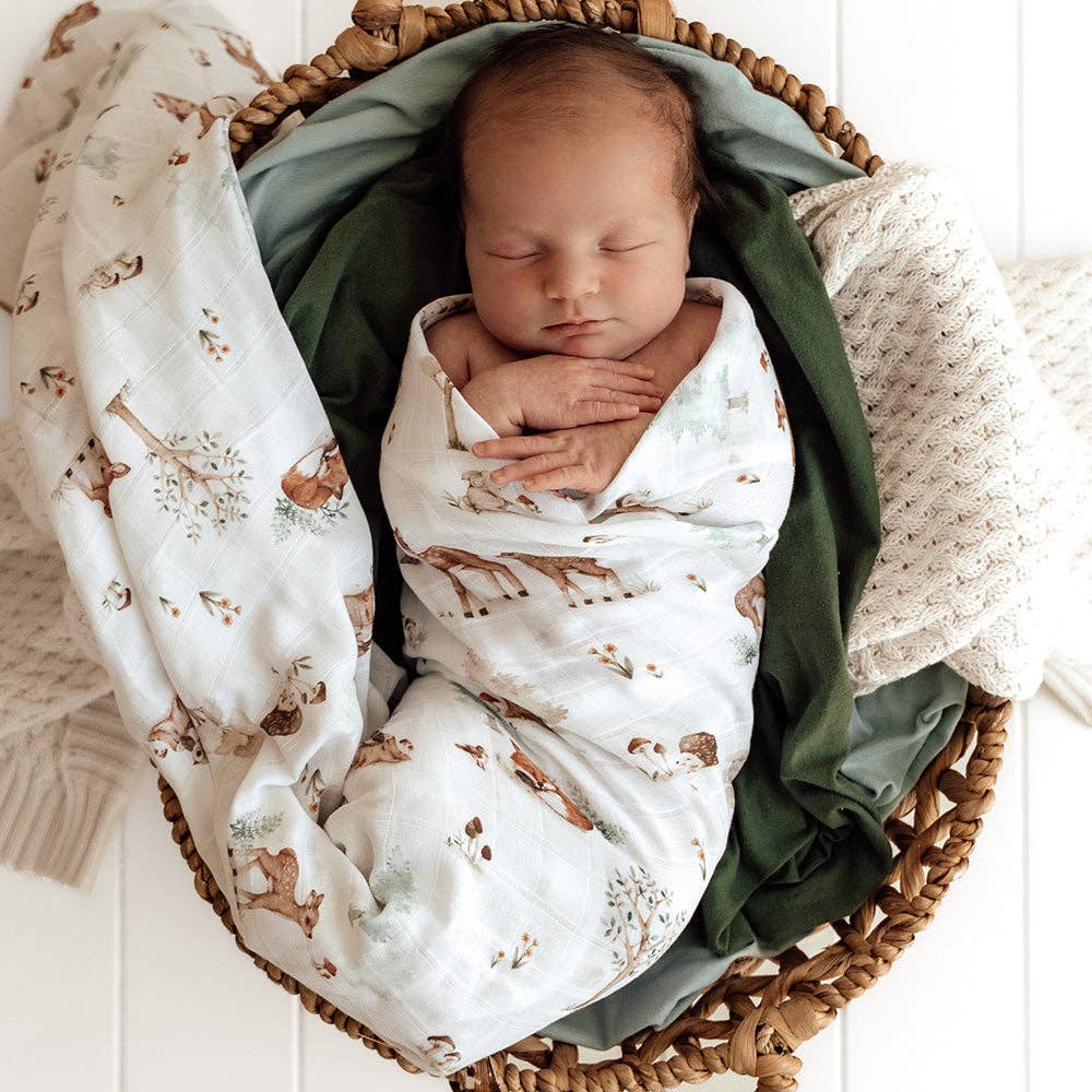 Snuggle Hunny - Wholesale Swaddle - Baby - Woodland Tales Organic Muslin Wrap5