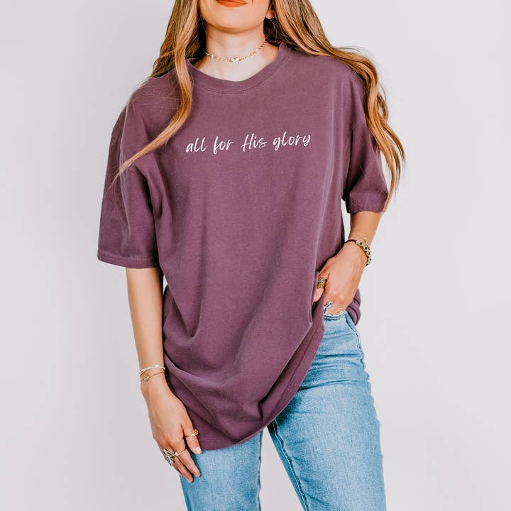 ALL FOR HIS GLORY UNISEX TEE for wholesale by Dwell Apparel
