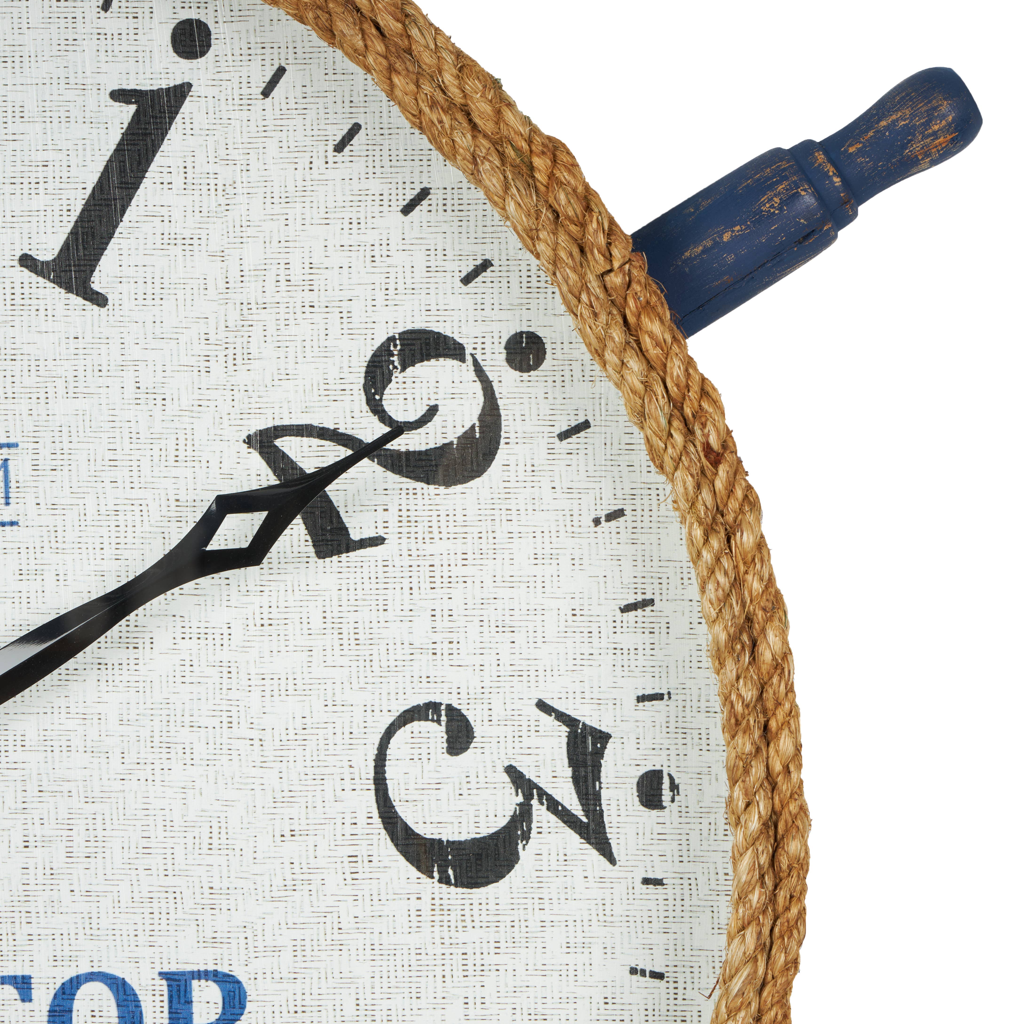 Deco Marché - Wholesale Wall Clock - Nautical White Wood Wall Clock5