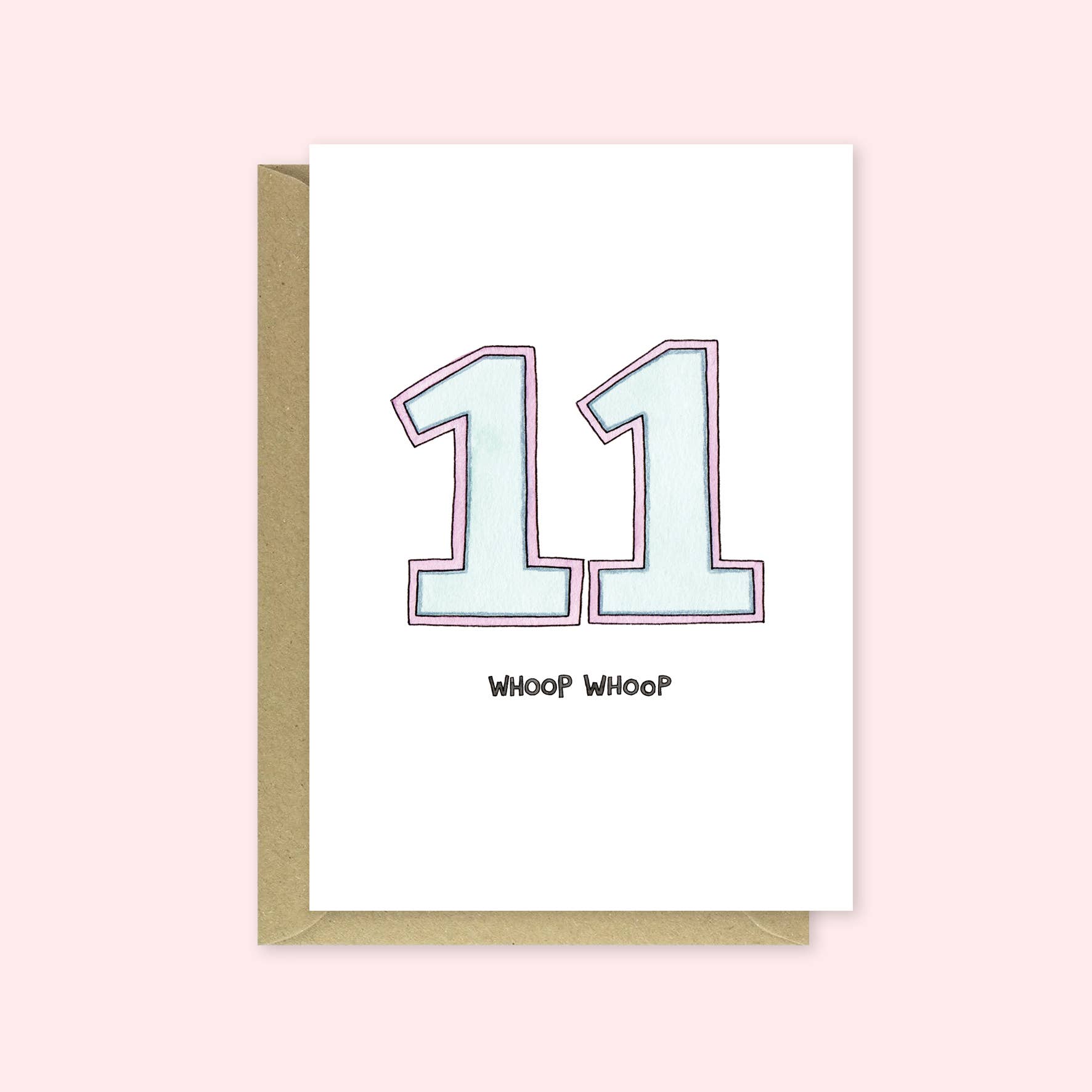 Nova & Me – wholesale Birthday card – Age 11, Whoop Whoop, Birthday Card0