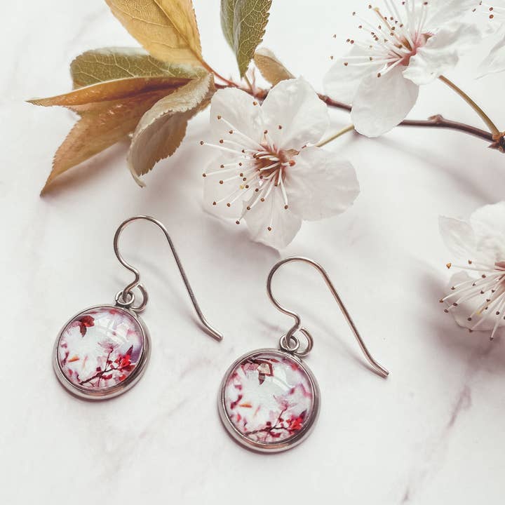 Pink Blossom Drop - Earrings for wholesale by Myrtle & Me