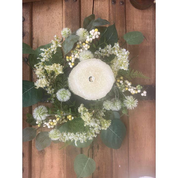 Vickie Jean's Creations Inc - Wholesale Wreath - Eucalyptus Candle Ring2