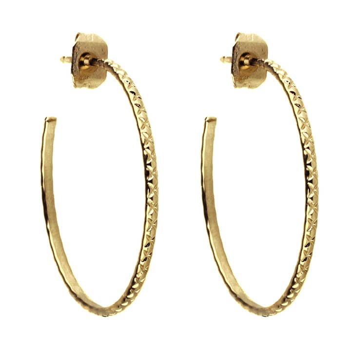 Brincos de argola cruzada M por atacado de Adepte