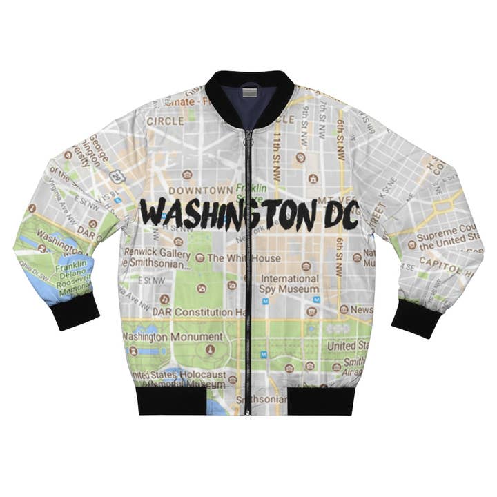 Washington D.C Kimante AOP Bomber Jacket for wholesale by Kimante Clothing