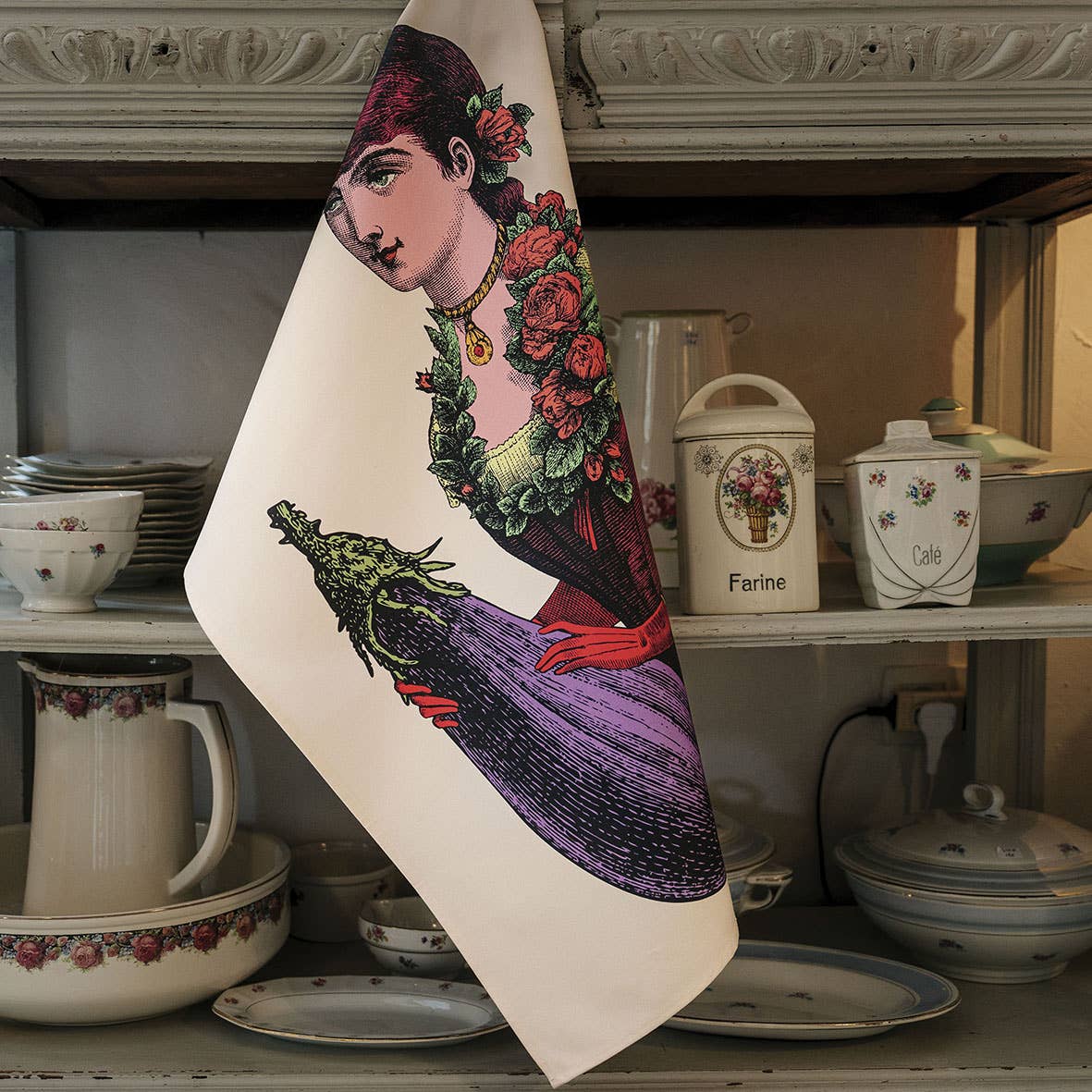 Gangzaï Design - Wholesale Tea Towel - Eggplant Dishcloth2