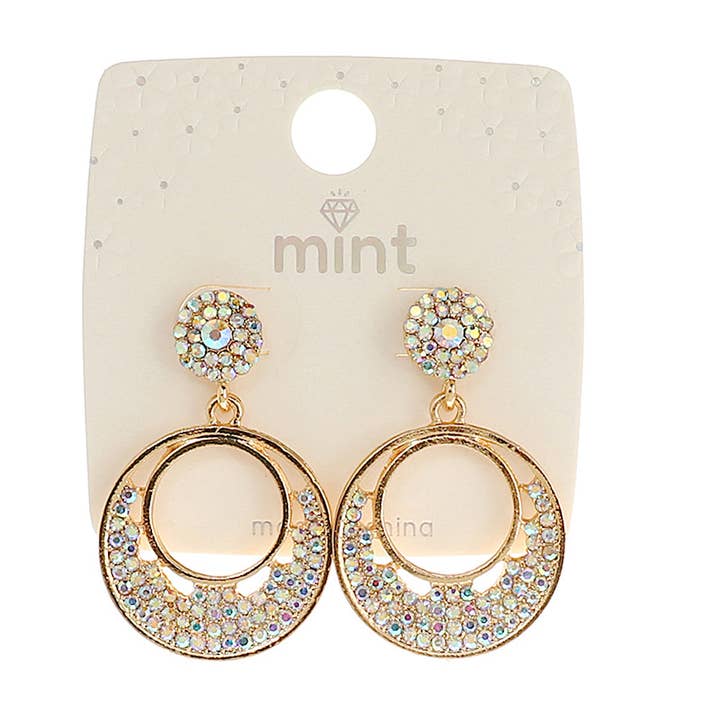 Rhinestone Cirkel Ørering for engroshandel hos Atlas Fashion