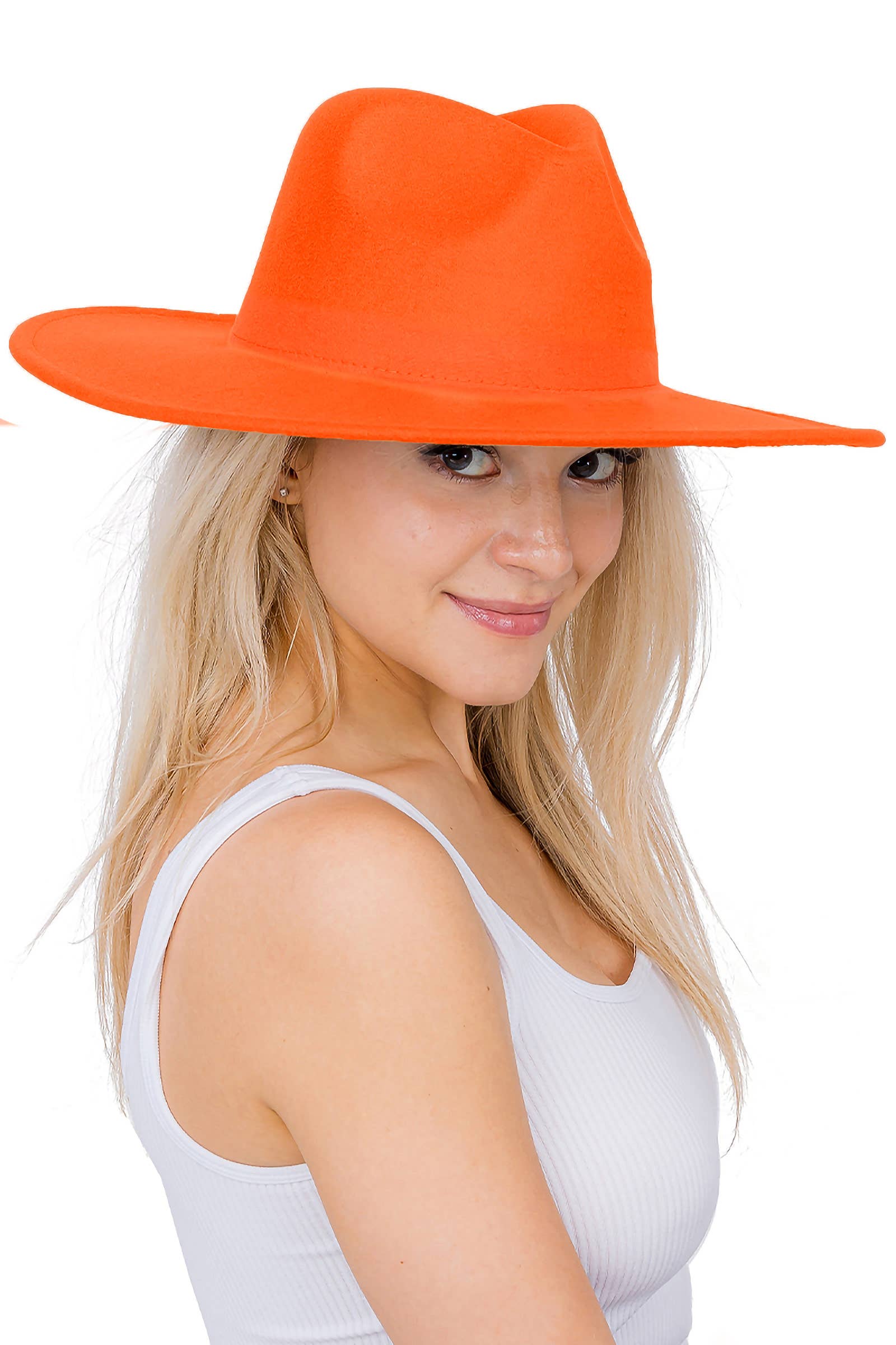 Cap Zone – Fedora - Mulher por atacado – Chapéu Rancher Cap Zone com Aba Larga, Reta e Lisa12