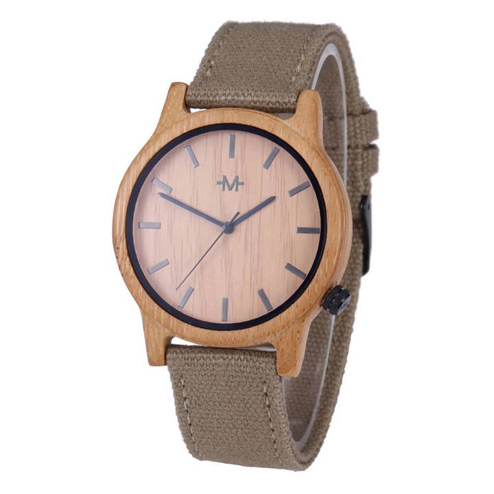 Mio Marino – wholesale Wrist watch – Men's – Webbed Brolly Wooden Wrist Watch
