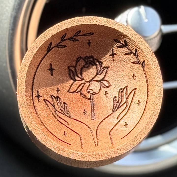 Plantish - Wholesale Car Freshener - Unisex - Hand Rose - Wooden Essential Oil Diffuser for Car1
