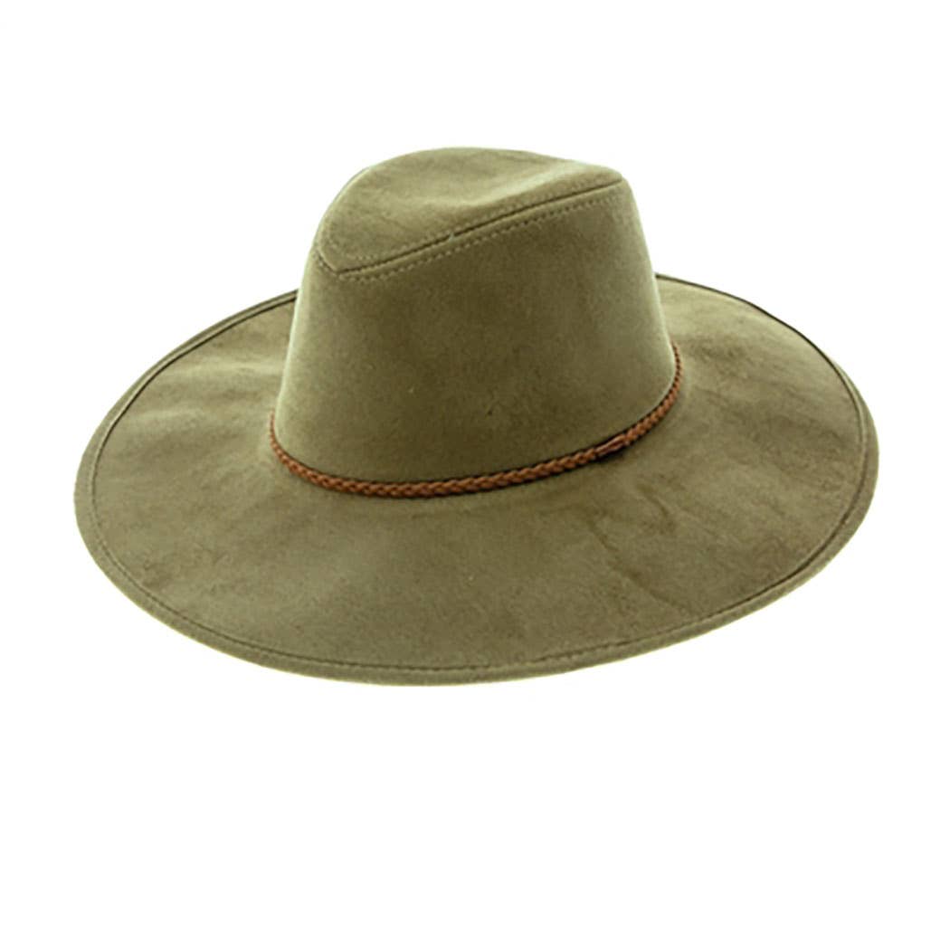 AdornWise - Wholesale Fedora - Women's - Vegan Suede Panama Hat2