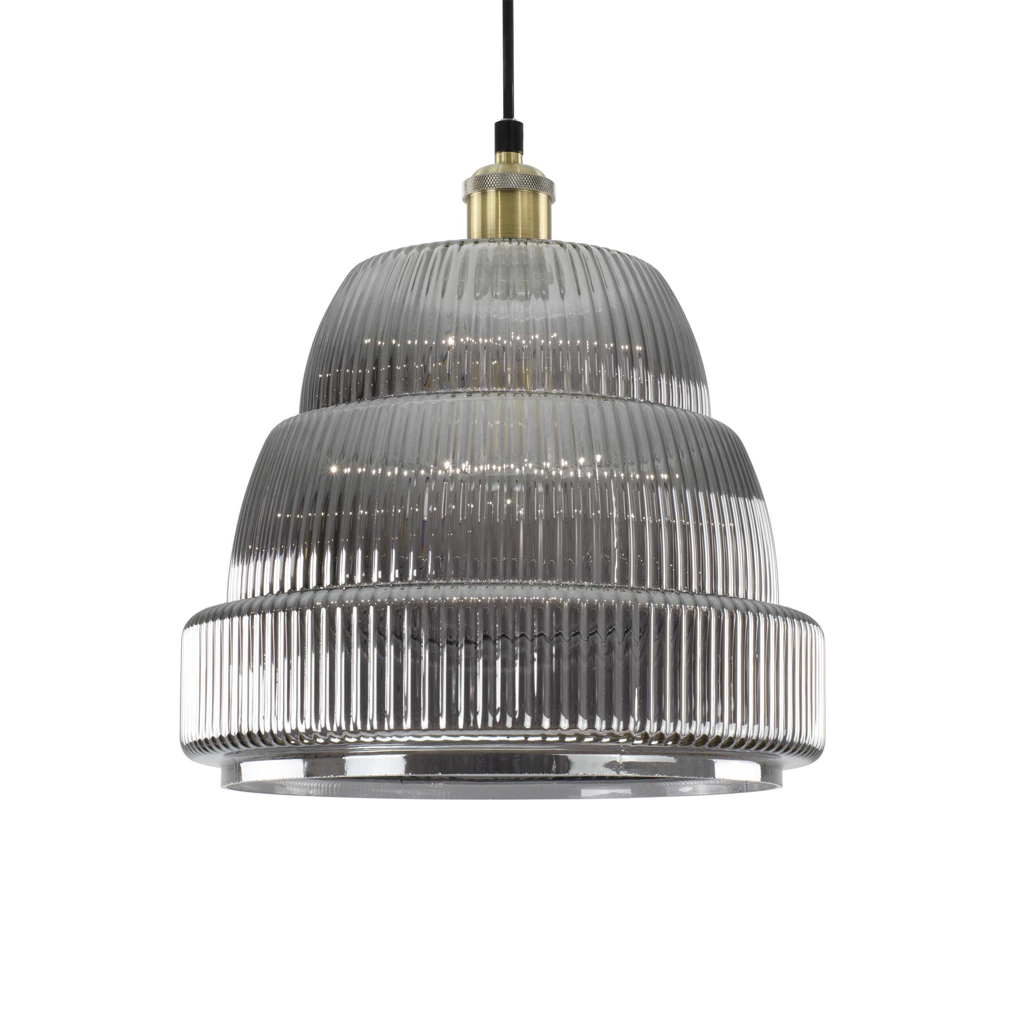 C-Création - Wholesale Kroonluchter/hangend licht - Gekleurd geribbeld glazen hanglamp Chani1