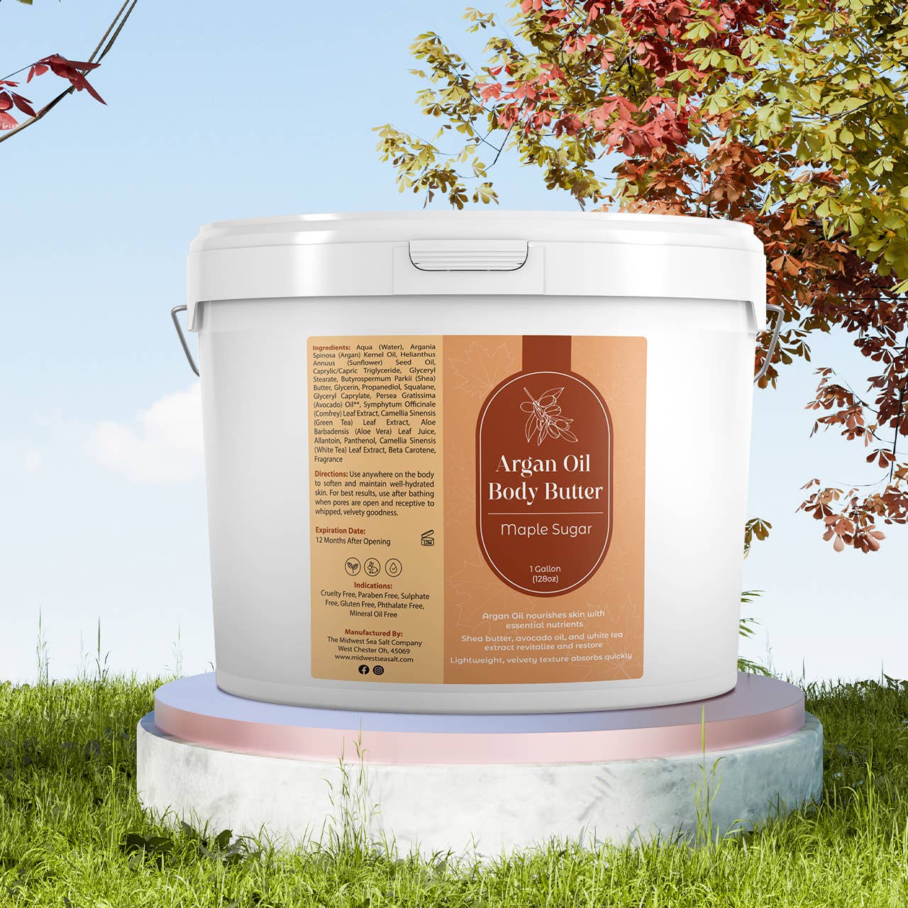 The Midwest Sea Salt Company - Wholesale Body Balm/Butter - Maple Sugar Argan Oil Nourishing Body Butter - 1 Gallon4