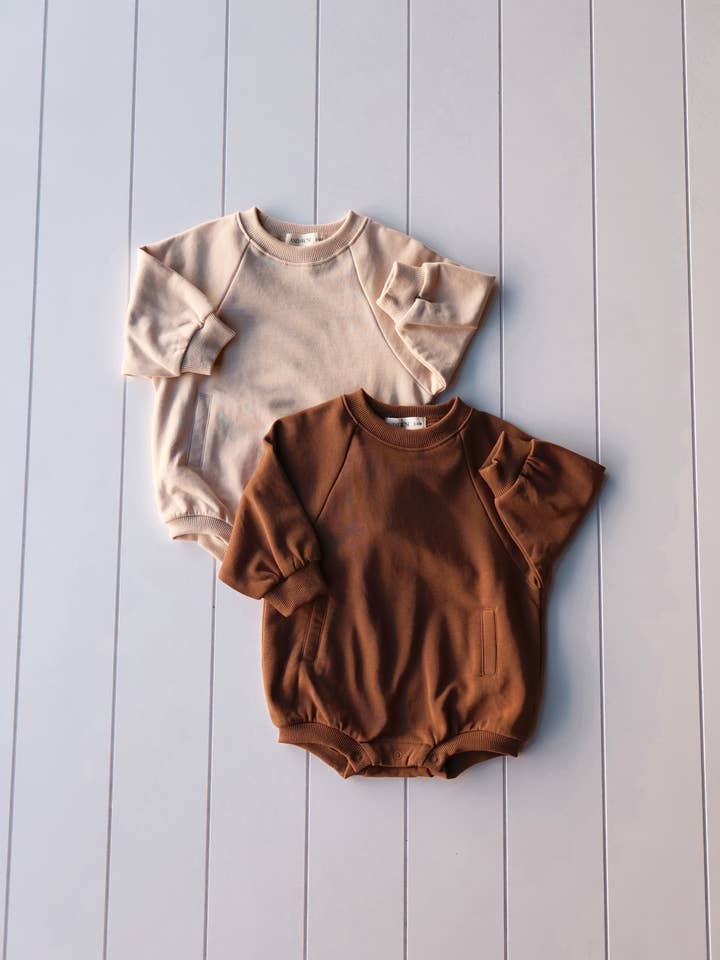 Neutral Sweatshirt Onesie for wholesale by Axel & Rose