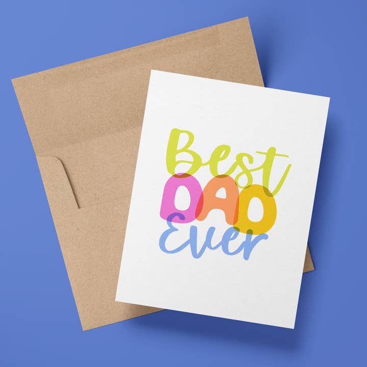 Best Dad Ever Father's Day Card for wholesale by Wee Birdy