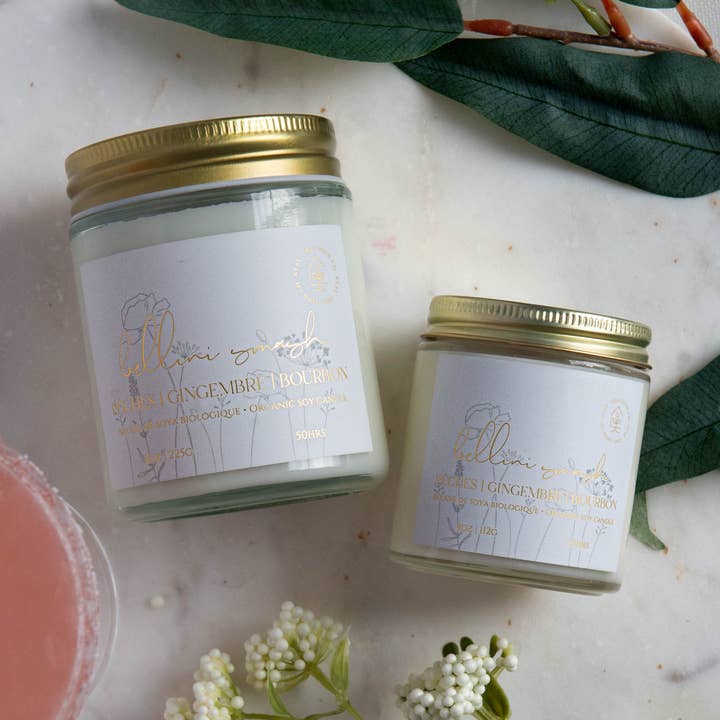 Peaches & Bourbon Candle 8oz for wholesale by Staygroundedco