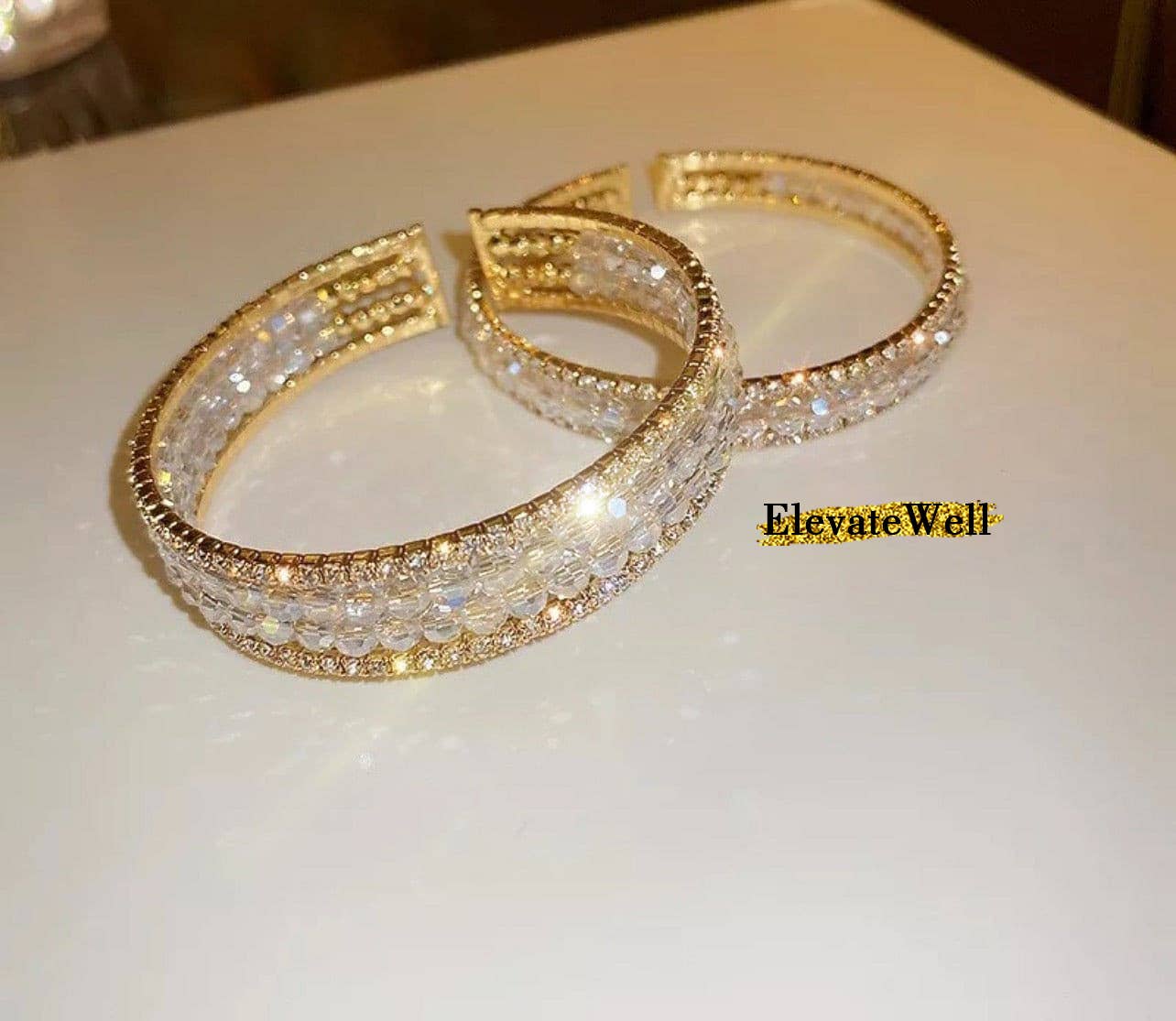 ElevateWell - Wholesale Cuff Bracelet - Crystal Rhinestone Bracelet6