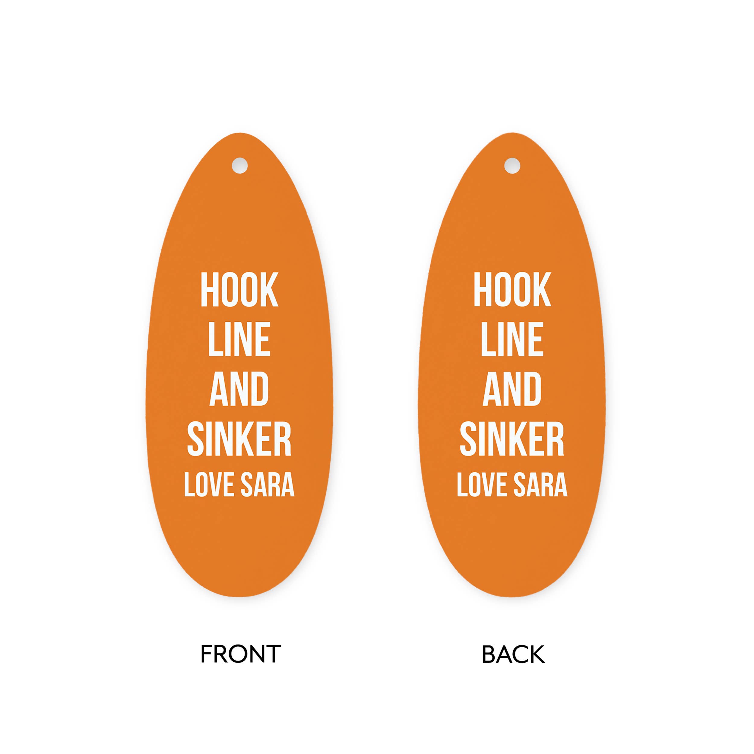 Weddingstar Inc. - Wholesale Keepsake Coin/Token - Personalized Fishing Lure with Gift Box - Custom Modern Text21