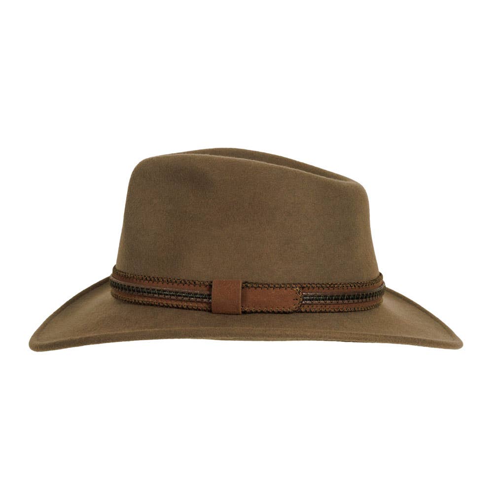 American Hat Makers - Wholesale Cowboy Hat - Unisex - Crushable Wool Felt Outback Hat - Style Zion7