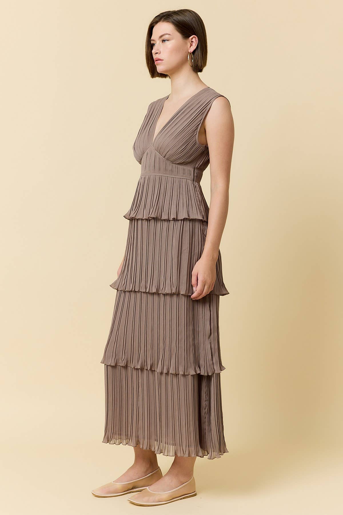 RAISONNEL - Vente Robe – femme - Robe à volants plissée - RD10063