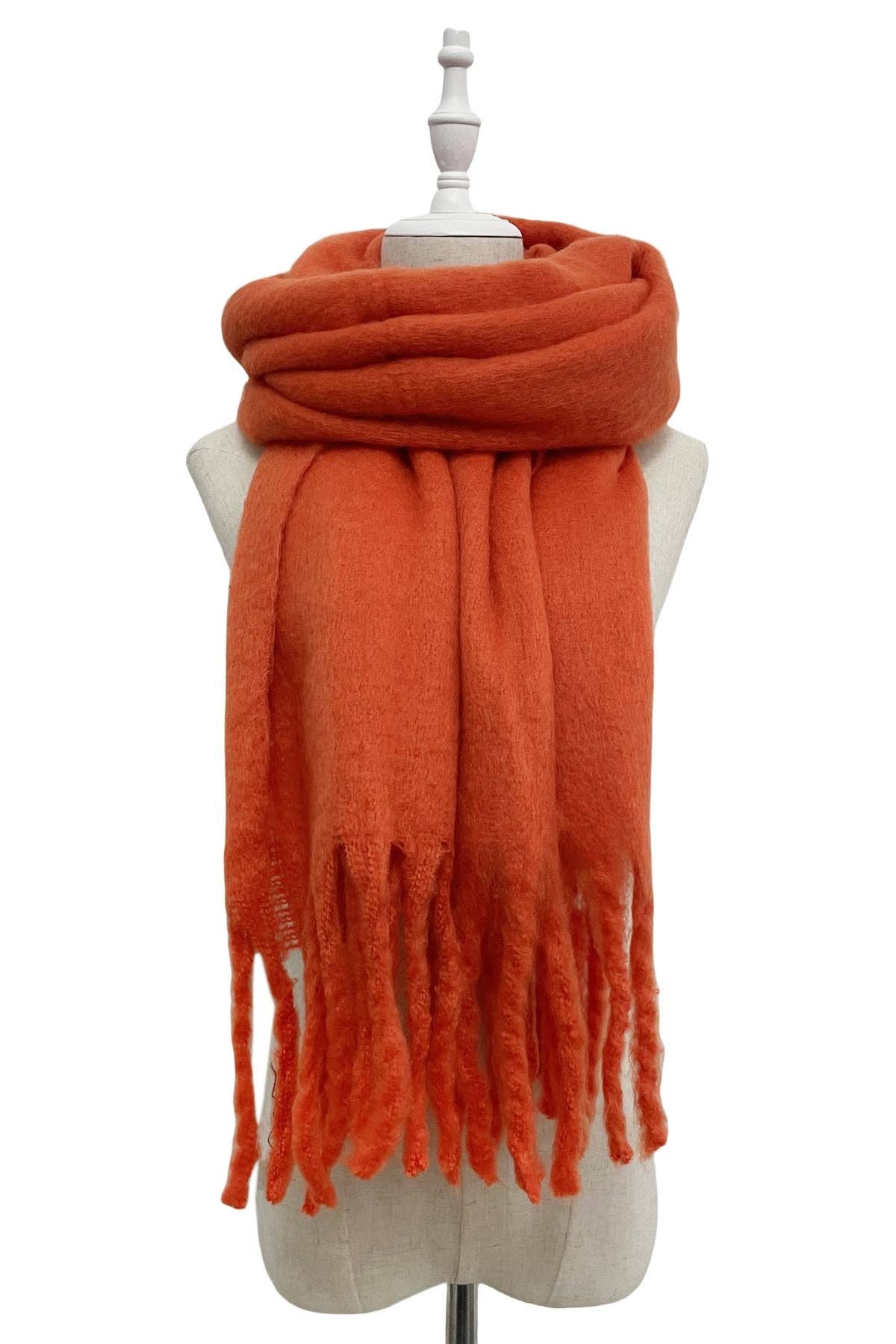 Fashion Scarf World - Vendita all'ingrosso Sciarpa - Donna - Sciarpa a scialle con nappe in morbida coperta semplice7