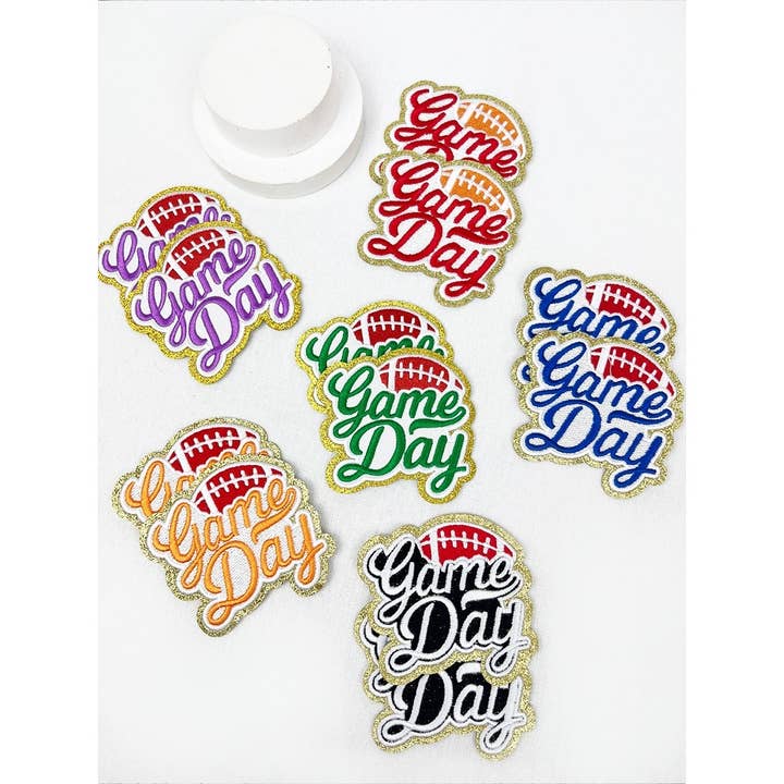 MIX COLOR GAME DAY DIY Iron On Embroidered Patches for wholesale on Faire3