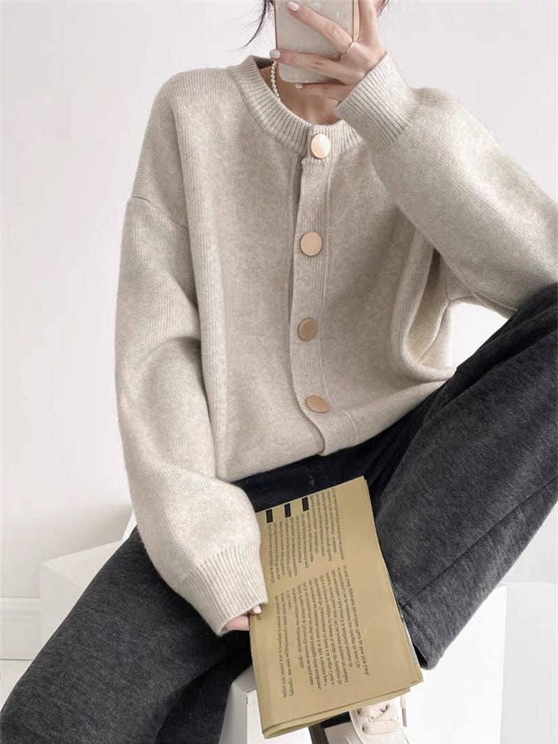 Marayn - Wholesale Cardigan – Women’s - Chic Knit Cardigan Korean Style Cozy  Modern6