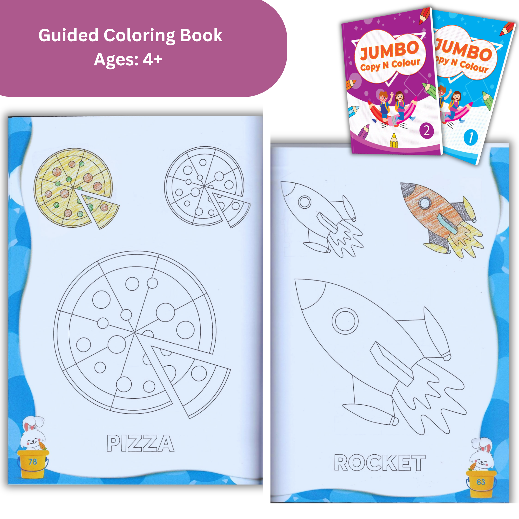 Busy Bird Books - Wholesale Colouring and activity book – kids and baby - Jumbo Copy N Color | Guided Coloring with References3