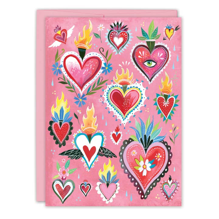 Sacred Hearts Valentine's Day Card for wholesale by Biely & Shoaf