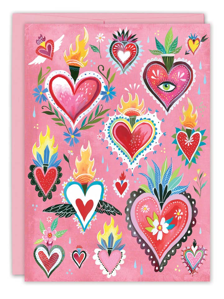 Sacred Hearts Valentine's Day Card for wholesale by Biely & Shoaf