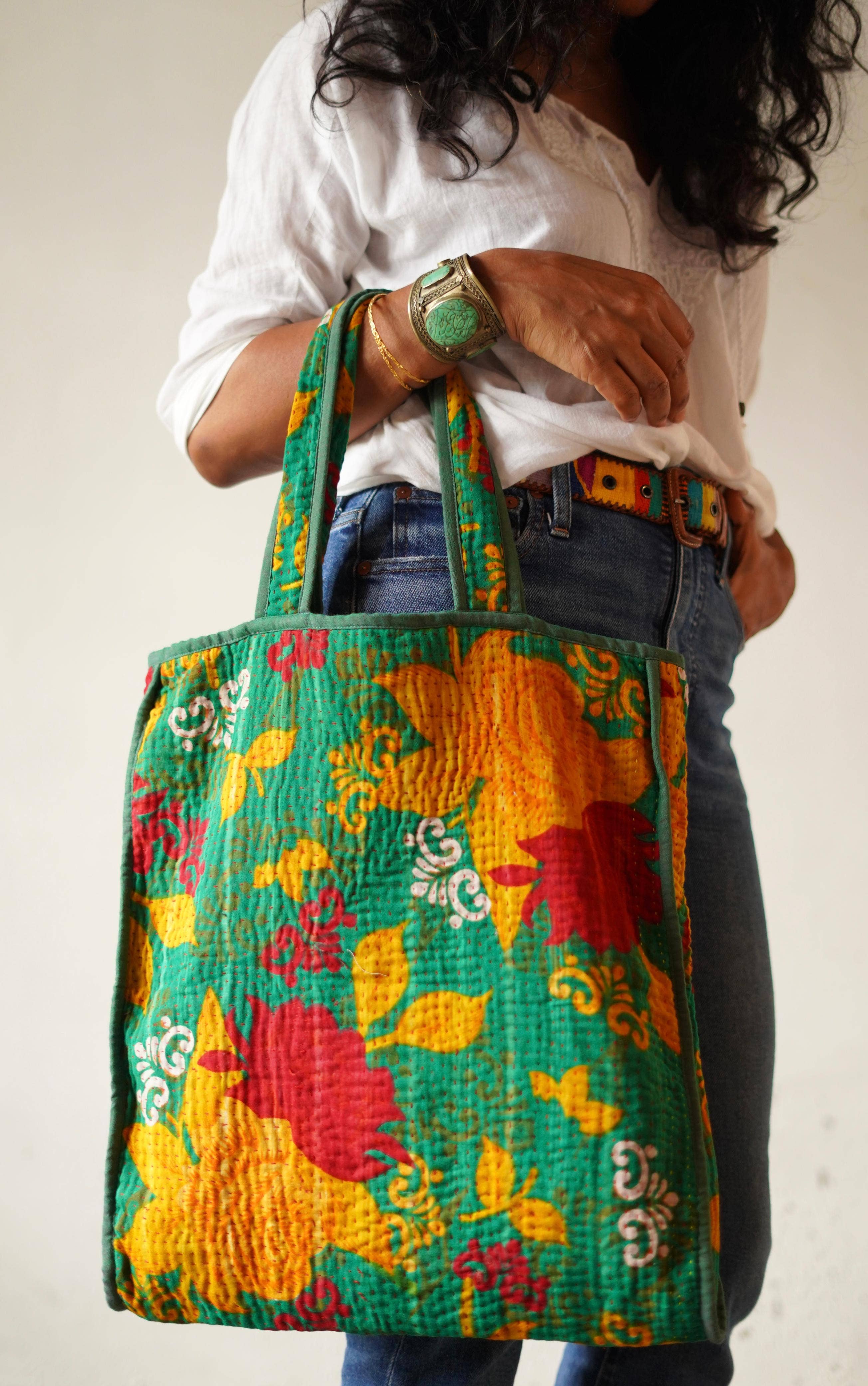 Annahmol - Wholesale Tote Bag - Women's - Vintage Textile one of a kind Cotton Totes12