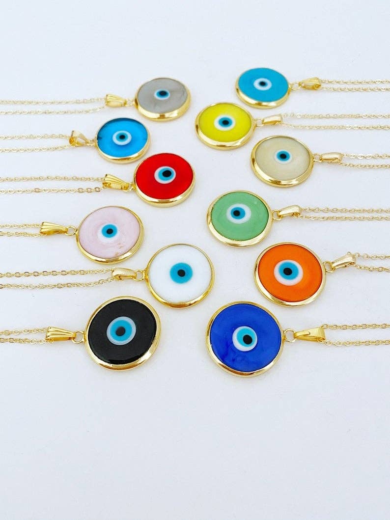 Evileyefavor - Wholesale Pendant/Charm Necklace - Evil Eye Necklace, Glass Murano Pendant, Lucky Charm Necklace, Handmade1