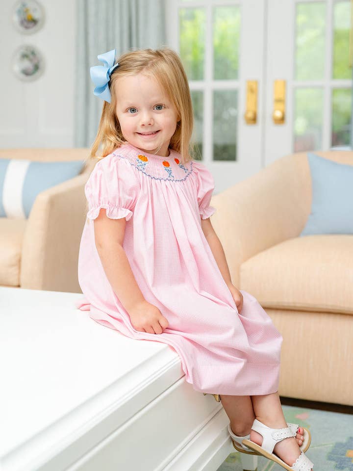 Ruth and Ralph - Wholesale Dress - Kids - Pumpkins Smocked Helen Dress5