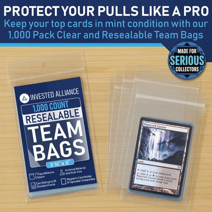 Invested Alliance LLC - Wholesale Card game - 1,000 Pack Clear Resealable Team Bags1