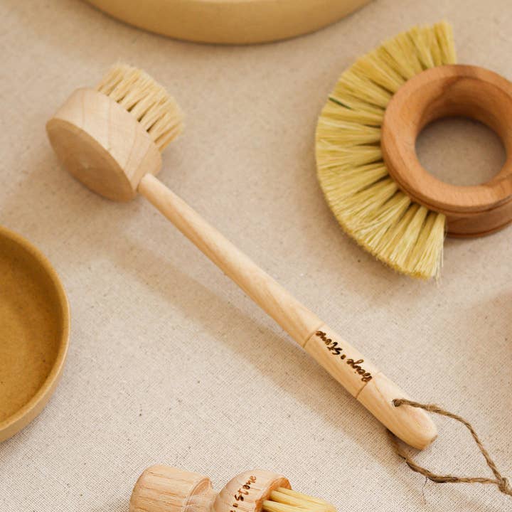 Naturlig opvask- og grøntsagsbørste for engroshandel hos Beige & Stone