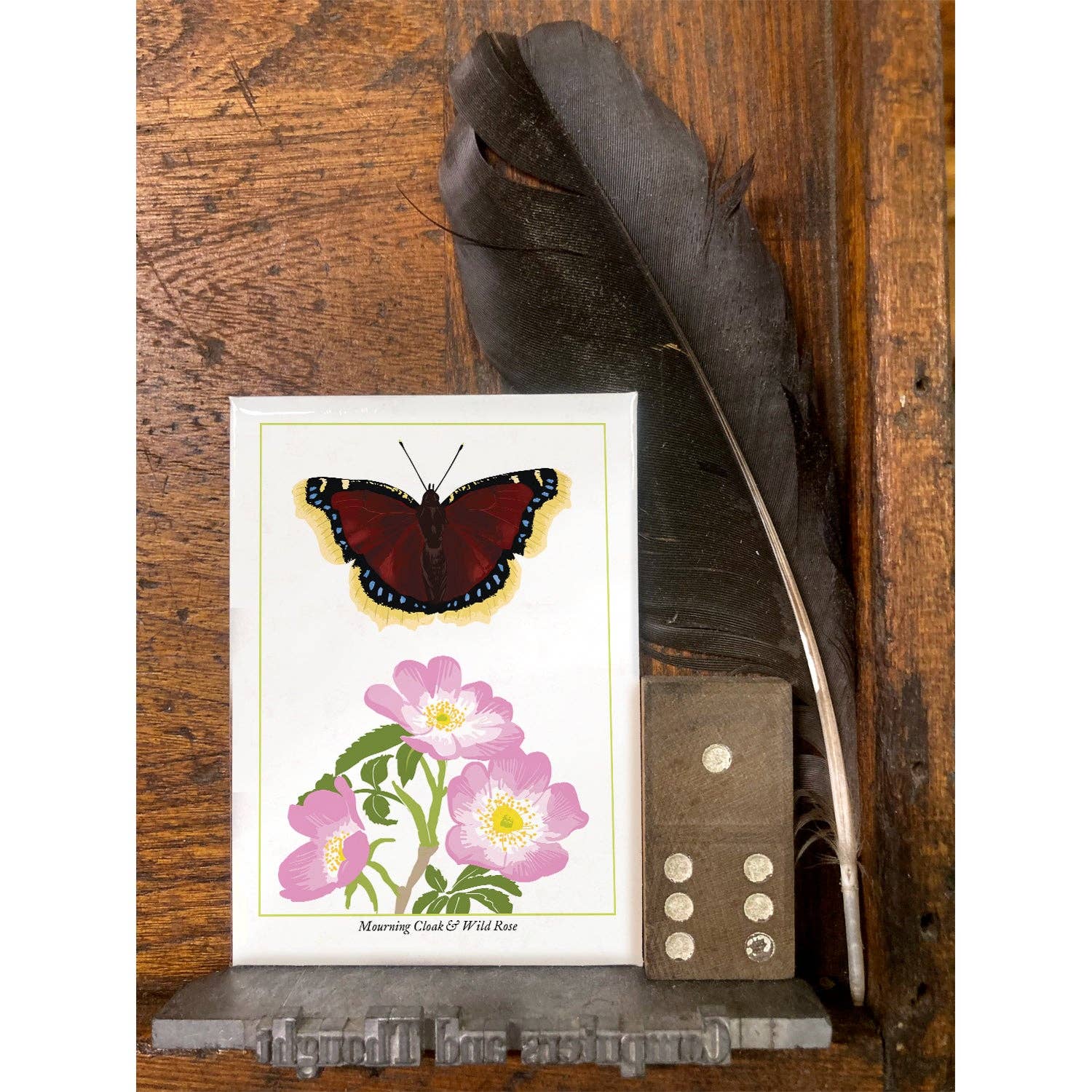 Rigel Paper – wholesale Magnet – RBU-732 Mourning Cloak Butterfly Magnet1