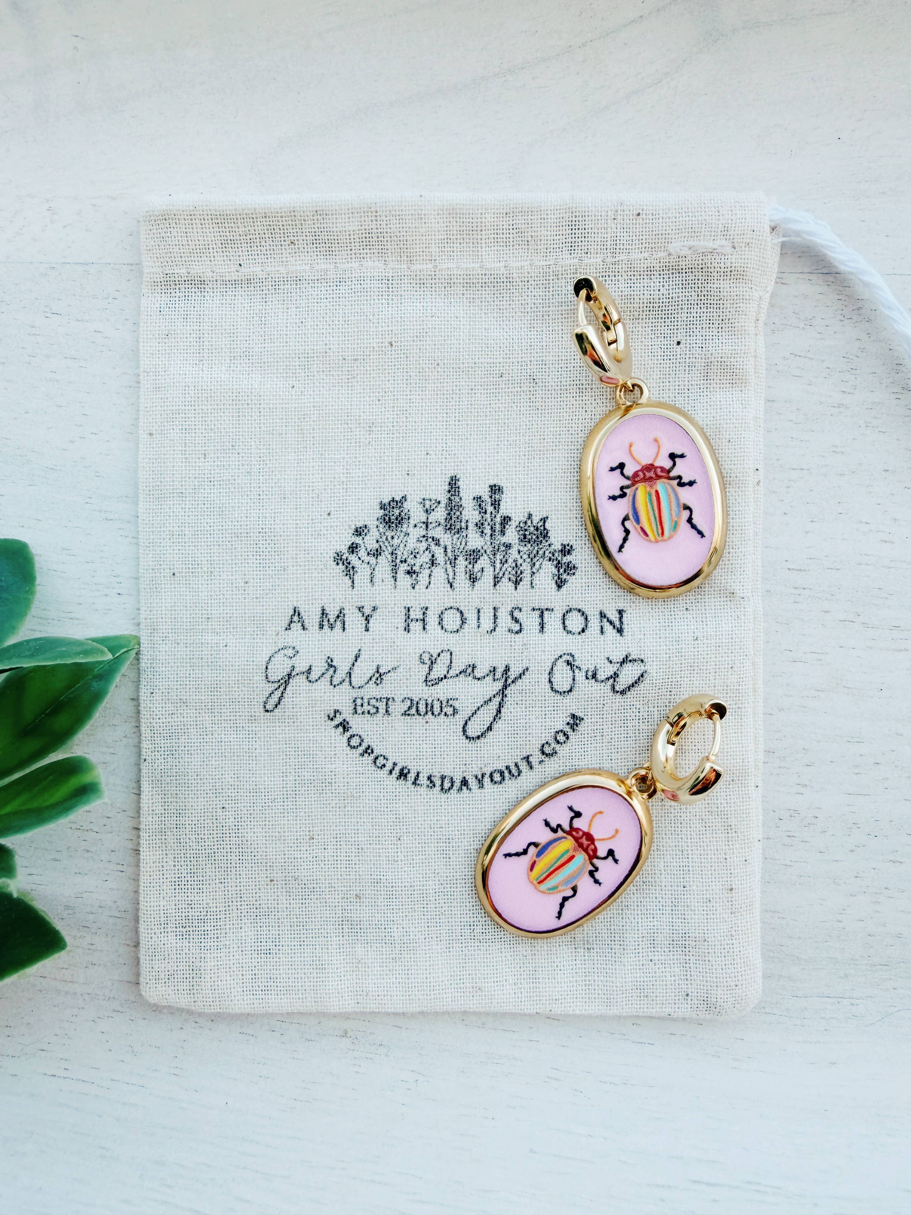 Girls Day Out by Amy Houston - Wholesale Hoop Earrings - Nature Trail insect heirloom hoops // one touch latch hoop3