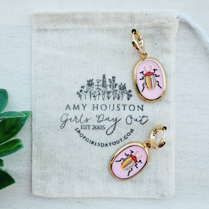 Girls Day Out by Amy Houston - Wholesale Hoop Earrings - Nature Trail insect heirloom hoops // one touch latch hoop3