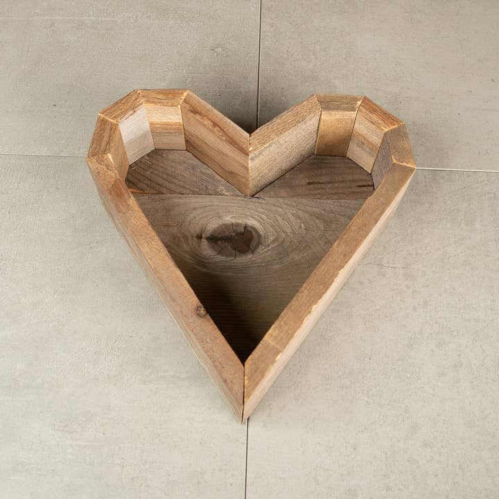 Love Reclaimed - Wholesale Planter Box - Reclaimed Wood Heart Planter / Tray