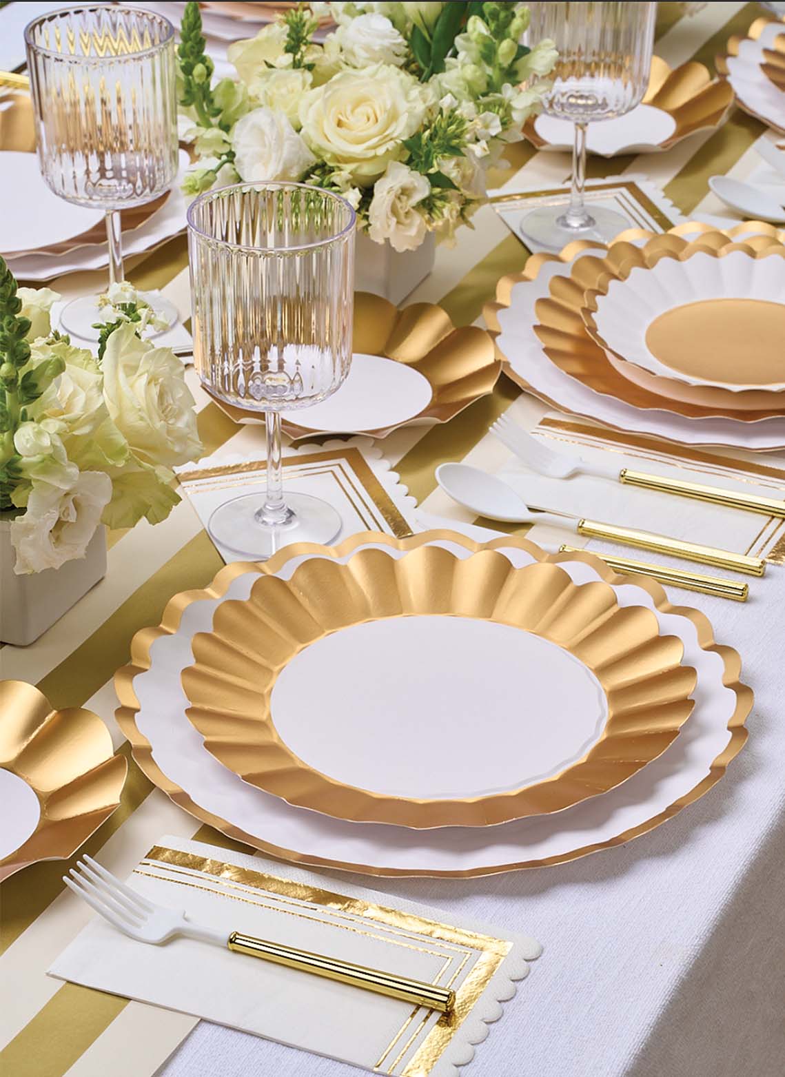Sophistiplate - Wholesale Assorted Cutlery Set - Gold Bella Assorted Plastic Cutlery/36pc, Service for 126