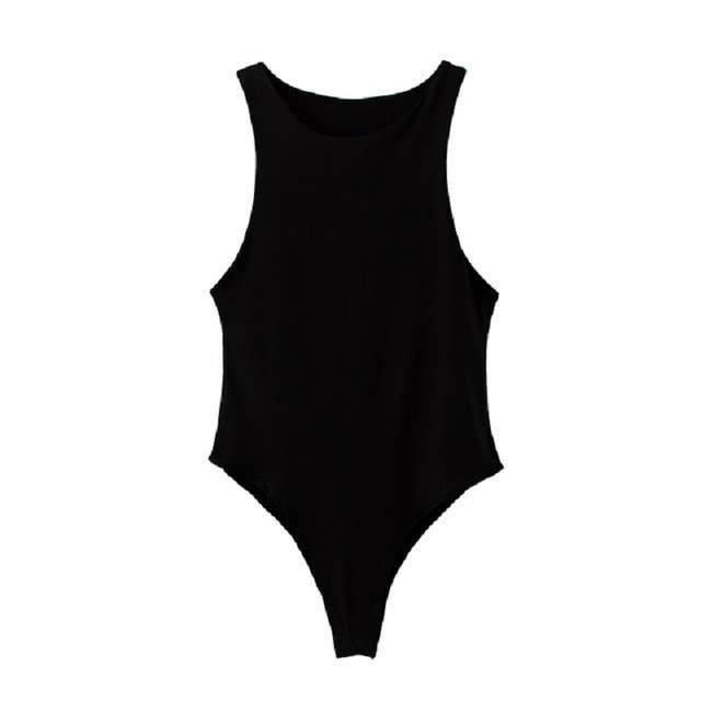 Rosa Clothing - Wholesale Bodysuit - Women's - Sexy Plain Color Sleeveless Base Bodysuit